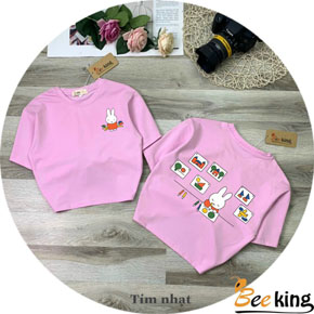 Áo thun cotton croptop in thỏ dễ thương cho bé gái. size 9-14, tuong ứng bé 22-45kg </Br>
Vải thun cotton 4 chiều, hàng loại 1, co giản, thấm hút mồ hôi, </Br>
* form áo croptop vừa, rộng rãi, hình in 2 mặt sinh động, thỏi, gấu, vịt.. dễ thương cho bé gái, không bong tróc </Br>
* áo dễ kết hợp cùng quan, váy,,, cho bé đi học đi chơi </Br>
Bảng size tham khảo </Br>
form chuẩn rộng rãi, mẹ nào thích form dài rộng trừ hao 1 size thôi â
9: 22-26kg </Br>
10: 25-28kg </Br>
11: 29-32kg </Br>
12: 32-36kg </Br>
13: 36-40kg </Br>
14: 41-46kg </Br>
gia 120-130k tùy size