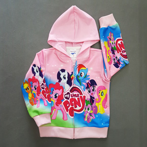 Áo khoác thun cotton da cá in ngựa pony size nhỏ và đại. size 2-14t, bé 10-45kg. thun cotton da cá dày vừa phải, co dãn tốt, hình in pony  dể thương cho bé gái, Việt Nam
