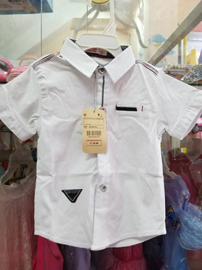 Áo sơ mi thun trắng túi xẻ bé trai. size 1-8t, bé 10-26kg, vải thun co dãn, cổ bé sơ mi, túi xẻ dể thương cho bé trai, kết hợp nơ, cà vạt.. dây đeo cho bé trai, Việt Nam