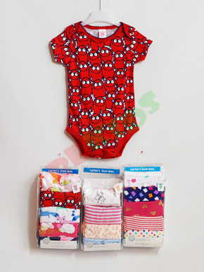 Set 5 body Carter bé sơ sinh. size 3,6,9,12,18 tháng, bé 5-13kg, thun cotton mềm mịn, Carter Thái Lan