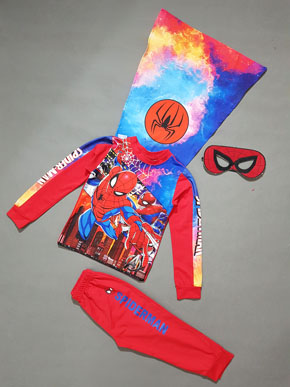 Bộ thun cotton lạnh tay dài kèm áo choàng và mặt nạ spiderman bé trai. * size 3-10 bé 11-29kg </Br>
* thân trước vải thun lạnh Hàn quốc in 3d sắc nét, tay, quần và thân sau cotton 4 chiều, mềm mại thấm hút mồ hôi </Br>
* bộ gồm, 1 áo tay dài, , 1 quần dài, 1 choàng 3d, 1 mặt nạ giấy spiderman cho bé trai