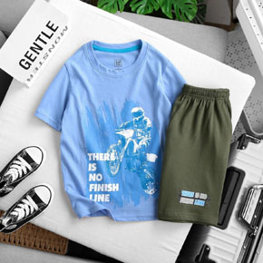 Bộ thun cotton mềm mát in họa tiết thể thao nam tính cho bé trai . size 4-5 dến 14 tương ứng bé 22-52kg </Br>
* vải thun  hàng xuất 100%  cotton, mềm mát, mỏng nhẹ, co dãn 4 chiều , </Br>
* Hinh in nhiều hoa tiết thể thao, nam tính, khủng long, xe ... quần 2 túi thiệt phối cùng tông màu áo </Br>
Bảng size tham khảo </Br>
4-5(XS)l 21-25kg </Br>
5-6(S)L 24-28kg </Br>
7-8(M): 28-33kg </Br>
10-12(L): 32-38kg </Br>
14(XL) 38-45kg </BR>
16(2XL): 46-52kg