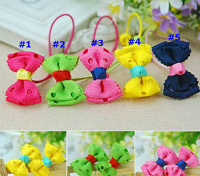 Cặp buộc tóc nơ nhỏ cho bé gái. 5 màu như hình cho bé 1-5 tuổi