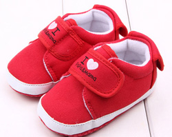 Giày tập đi I Love Papa mama. size 12,13 bé từ 6-12 tháng, giày vải mềm, đế nhẹ dành cho bé tập đi 