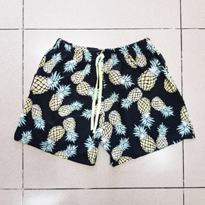 Quần short thun bé gái in quả dứa thơm mùa hè. size 11-18t bé 20-50kg, vải thun cotton mỏng mát, co dãn, mát mẻ cho mùa hè, Việt Nam