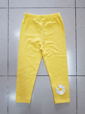 Quần legging dài bé gái thêu hoa cúc. size 1-10t,, bé 8-25kg, vải thun cotton 4 chiều mềm mại, co dản tốt, hình thêu hoa cúc dễ thương cho bé gái. , Việt Nam
