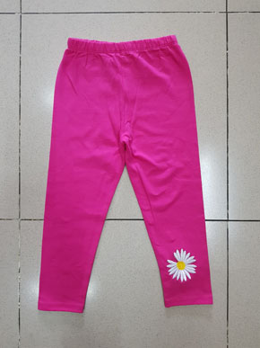 Quần legging dài bé gái thêu hoa cúc. size 1-16t,, bé 8-42kg, vải thun cotton 4 chiều mềm mại, co dản tốt, hình thêu hoa cúc dễ thương cho bé gái. , Việt Nam
