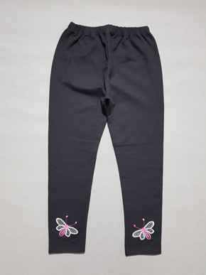 quần legging dài bé gái thêu 2 bướm xinh size đại 30-53kg. ize  S- XXL tương ứng bé 30-52kg, </Br>
* thun cotton dày vừa phải, 4 chiều, co dãn tốt, form quần ôm, </BR>
* Chân quần chạy rodai lượn sóng, thêu 2 chú buom xinh xắn cho con gái </BR>
Size tham khảo: </Br>
S: 30-34kg dài quần 73-74cm </Br>
M: 33-36kg. dài quần 75-76cm </Br>
L: 36-41kg: dài quần 77-78cm </Br>
XL: 41-47kg. dài quần 79-81cm </Br>
XXL: 47-51kg. dài quần 81-83cm
Giá 80-85k tùy size