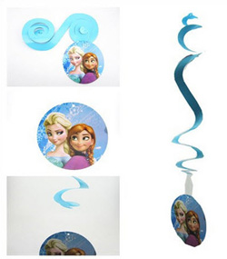 Dây lò xo trang trí sinh nhật công chúa Elsa (set 10 dây). 