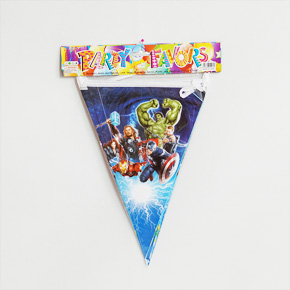 Dây cờ trang trí sinh nhật siêu nhân bộ từ siêu đẳng. dây gồm 10 lá cờ, kích thước nguyên dây 2.5m, 
