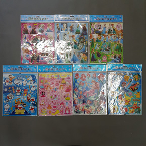 Sticker hoạt hình elsa tiên cá doreamon siêu nhân cho bé. kích cỡ 20*10cm, gồm nhiều màu hoat hình cho bé trai và gái