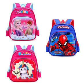 Ba lô cặp đi học hoạt hình người nhện spiderman công chúa elsa pony bé mẫu giáo . chất liệu vải dù  không thấm nước in người nhện spiderman, công chúa elsa anna frozen, ngựa hồng pony unicorm...mà các bé yêu thích,</BR>
, Kích thước 31*27*16cm thích hợp cho bé mẫu giáo 3-6 tuổi, </Br>
 Hình in mà các bé yêu thích. Thiết kế 2 ngăn rộng rãi, tiện lợi cho bé. Hàng nhâp Quảng Châu hình chụp thật 100%
