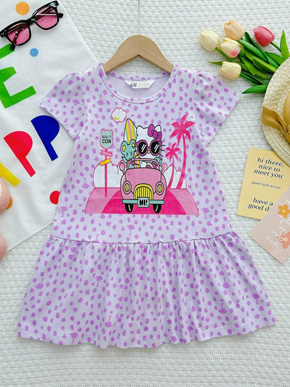 Đầm thun cotton mềm mát in kitty du lịch hè dễ thương cho bé gái. size 2-12t, bé 12-34kg </Br>
* vải thun cotton 100 % tự nhiên mềm mát, co dãn, hàng lên từ chất liệu hàng xuất </Br>
* hình in 3d hoạt hình pony, elsa, công chúa, unicorn heo peppa ... mà các bé yêu thích </Br>
bảng size tham khảo :</BR>
2-4: 12-15kg </Br>
4-6: 15-19kg </BR>
6-8: 19-22kg </Br>
8-10: 23-26kg</Br>
10-12: 26-30kg </Br>
12-14: 30-35kg
