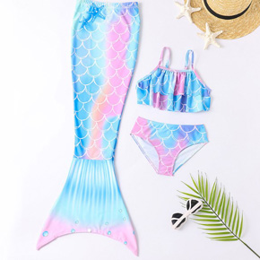 Bộ đồ bơi bikini 3 mảnh nàng tiên cá ariel đuôi dài siêu dễ thương cho bé gái . size 100-130 tương ứng bé 2-8 tuổi, 13-27kg </Br>
* Chất liệu thun đồ bơi không thấm nước, co dãn 4 chiều </Br>
* Họa tiết in vảy cá xanh hồng đáng yêu, đuôi dài,  cho bé hóa thân thành nàng tiên cá mà bé yêu thích </Br>
*Bộ gồm 3 món: bikini , quần chip bơi, đuôi cá dạng dài ,  cho bé thỏa thích vẩy vùng cùng vũ điệu bơi nàng tiên cá </Br>
Thích hợp cho bé đi bơi, chụp hình, biểu diễn thời trang </br>
bảng size tham khảo </Br>
100: 13-16kg </BR>
110: 16-20kg </Br>
120: 19-24kg </Br>
130: 24-28kg