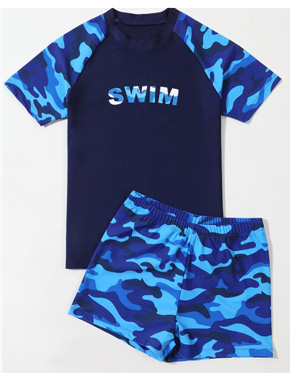 Bộ đồ bơi áo và quần kiểu dáng thể thao SWIM  big size cho con trai từ 50-80kg . size 160-190 cho bé trai 50-75kg </br>
Chất liệu  vải đồ bơi chuyên dụng, mềm mại, co dãn tốt, chống nắng, cản gió, bảo vệ làn da khỏi UV và clo nước hồ bơi </br>
Set gồm 1 áo bơi và 1 quần ( không có nón), Áo tay ngắn, quần form vừa có lớp lót và dây buộc tiện lợi </br>
Bảng size tham khảo </br>
160: 50-55kg </br>
170: 55-60kg </br>
180: 60-70kg </br>
190: 70-80kg
