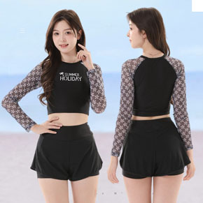 Bộ đồ bơi croptop tay dài phối lưới Summer Holiday cho bé gái tuổi teen 32-50kg. size M, L, XL, 2XL cho bé gái 30-50kg </br>
Chất liệu vải đồ bơi polyester dày dẹp, co dãn tốt, tay dài lưới mỏng mát, áo from croptop, quan đùi 2 lớp kín đáo cho bé gái tuổi teen ., áo có dệm ngực có thể tháo rời</br>
hàng QC cao cấp 100% như hình </br>
Bảng size tham khảo </br>
M; 32-36kg </br>
L: 36-40kg </br>
XL: 40-45kg </br>
2XL: 45-50kg