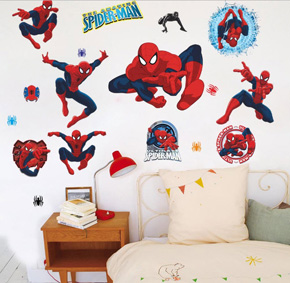 Decal dán tường hoạt hình người nhện Spider man. * Decal dán tường giúp không gian của bạn thêm phần sinh động và ngộ nghĩnh </Br>
* Phù hợp với nhiều không gian như phòng khách, phòng ngủ, phòng trẻ em,...</Br>
* Hình ảnh ngộ nghĩnh, đáng yêu mang đến không gian thật sinh động và tươi tắn cho tổ ấm của bạn.</Br>
Sản phẩm không bị phai màu, dễ dàng lau chùi và thay đổi decal mới, có thể dán trên gạch men hoặc tường.</Br>
Chất liệu keo trong cán lụa bóng, dày, độ bám dính tốt, không gây hại đến sức khoẻ, thân thiện với môi trường.</Br>
kích cỡ 50*70cm