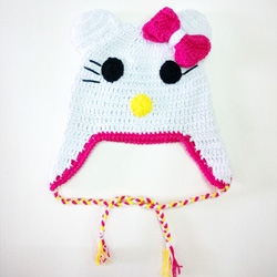 Nón len móc tay Mèo Kitty. bé 6 tháng đến 18 tháng