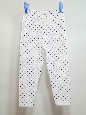 Quần legging dài chấm bi ren dễ thương bé gái