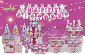 Set sinh nhật chủ đề tuổi Mùi - Dê Hồng. 