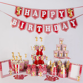 Set sinh nhật chủ đề tuổi Tuất - Chó. 