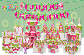 Set sinh nhật chủ đề bé Dâu. 