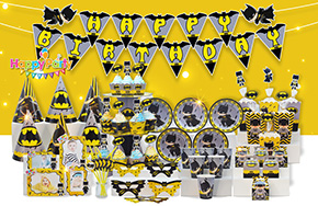 Set sinh nhật chủ đề siêu nhân Nhện - Batman. 